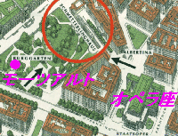 王宮庭園の地図